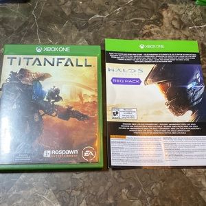 xbox one Titanfall & throwing in for free Halo 5 Guardians Req Pack
